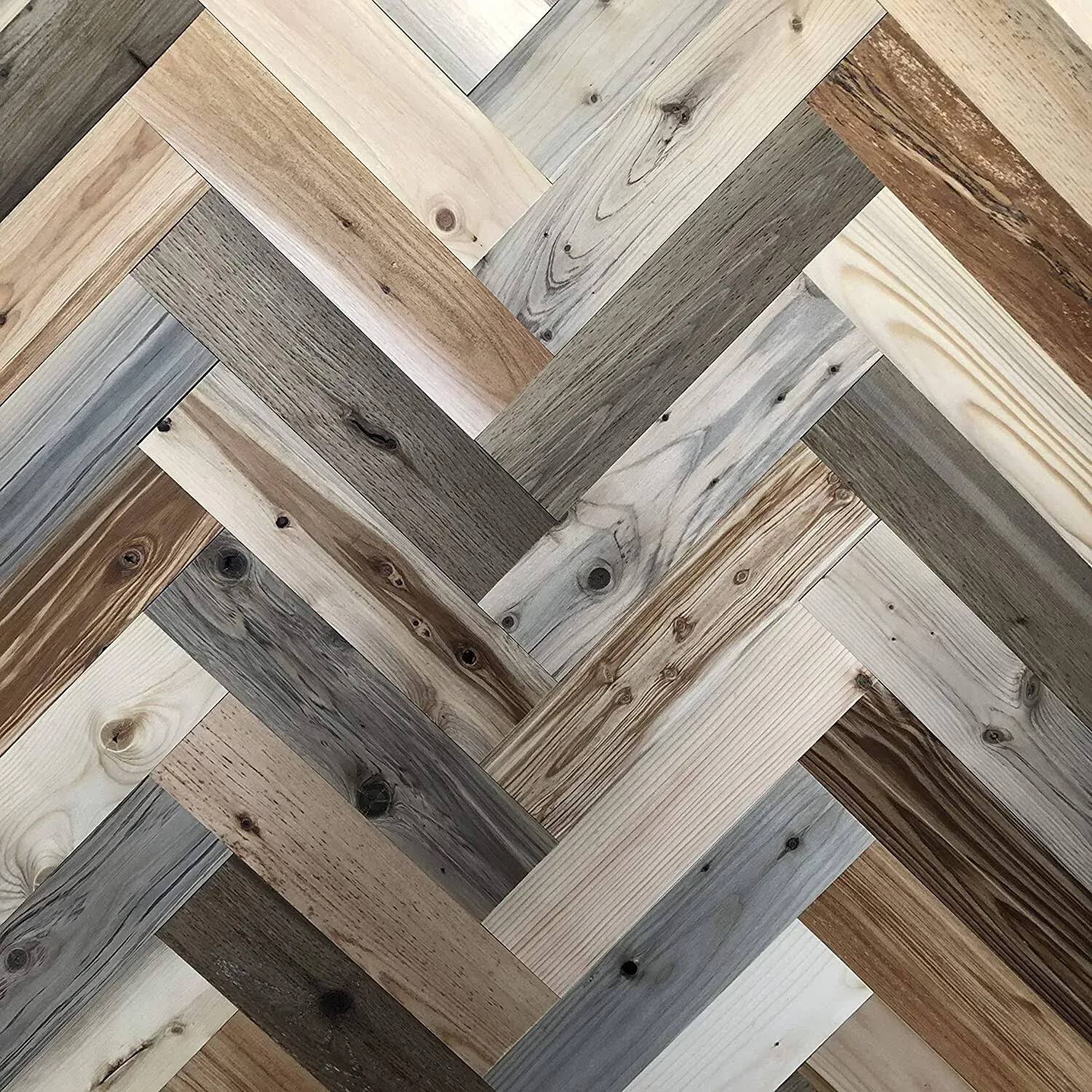 Herringbone Wood Wall Planks – River Plank