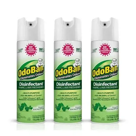 Odoban Ready-to-Use Disinfectant and Harsh Aroma Eliminator 360-Degree Continuous Spray Fabric/Air Freshener and