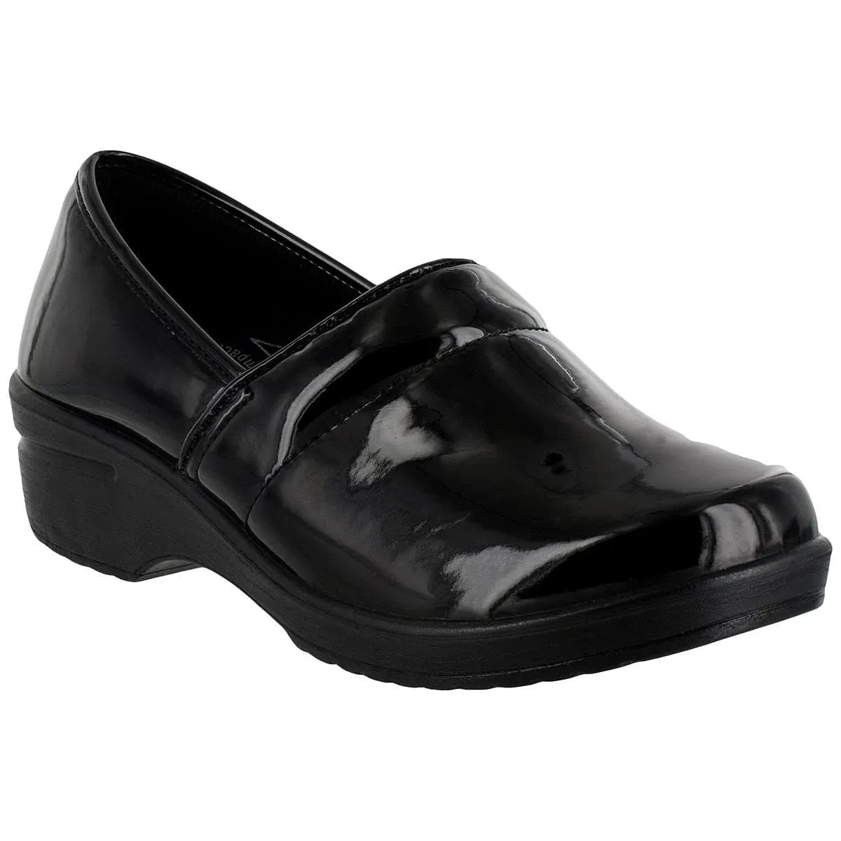 Easy Works by Easy Street Work Clogs - Lyndee, Size 9 WW, Black Patent