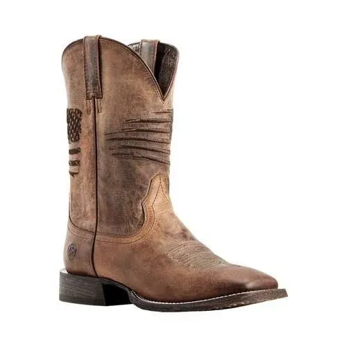 Ariat Men's Circuit Patriot Western Boots - Weathered Tan