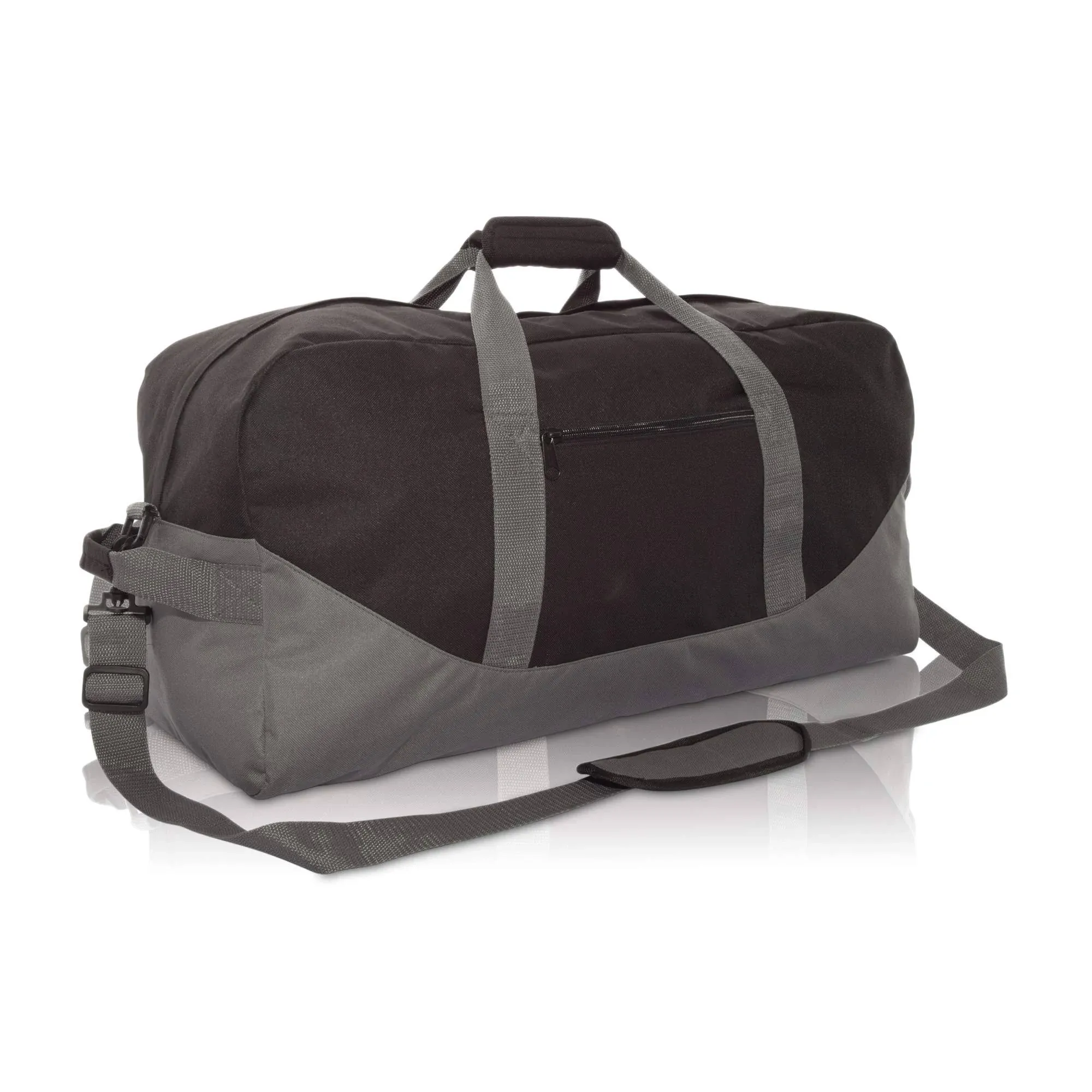 Dalix 25" Big Adventure Large Gym Sports Duffle Bag in Black Gray