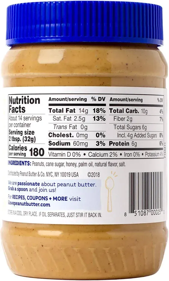 Peanut Butter & Co. The Bees Knees (Honey) Peanut Butter, Gluten Free, 16 Ounce (Pack of 3)