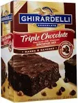 Ghirardelli Premium Triple Brownie Mix, Chocolate (120 oz, 6 ct)