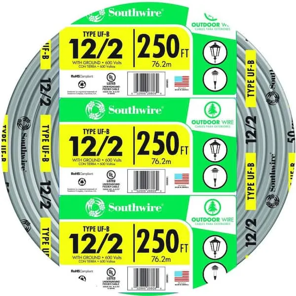 Southwire 250-ft 12 / 2 Solid UF Wire (By-the-roll)