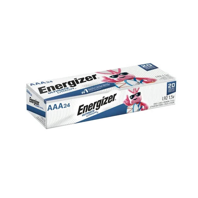 Energizer Ultimate Lithium AAA Batteries, 24 Pack