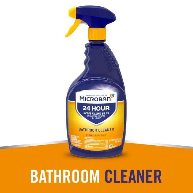 Microban Bathroom Cleaner, Citrus Scent, 24 Hour - 32 fl oz