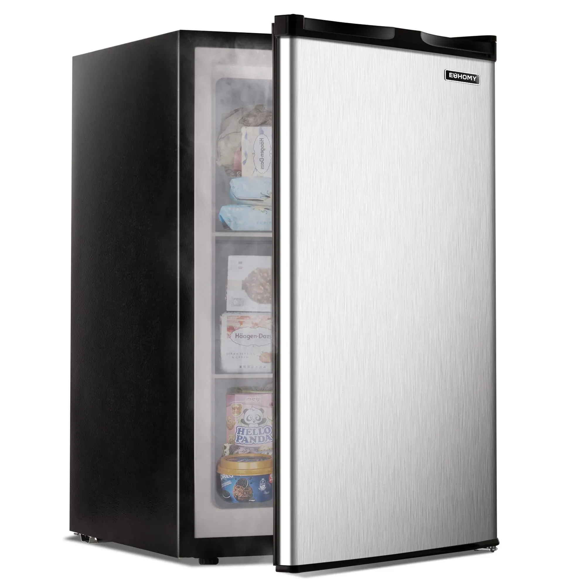 Upright Freezer, 3.0 Cubic Feet, Single Door Compact Mini Freezer with Reversibl