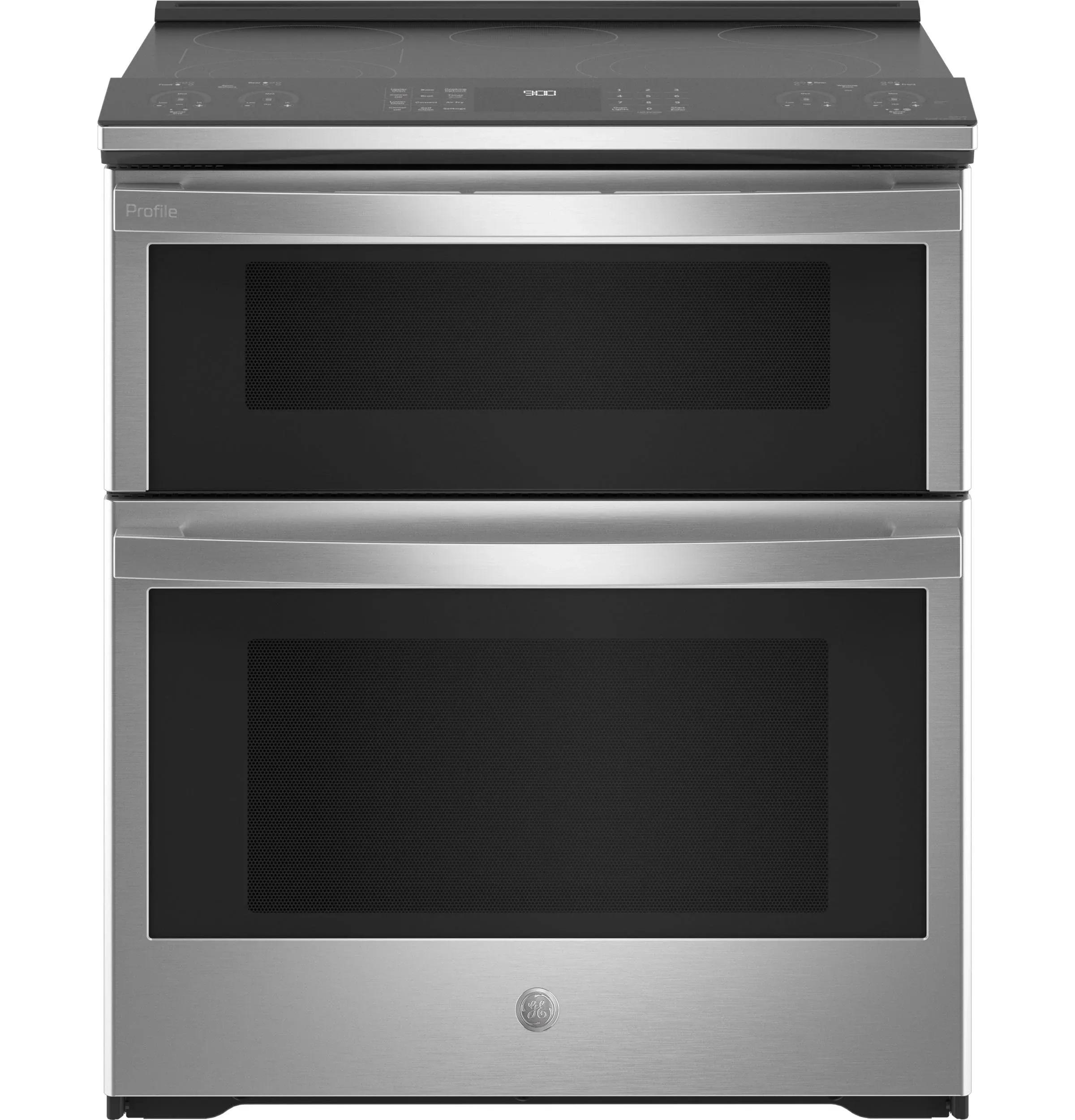 GE Profile 30" Smart Slide-In Electric Double Oven Convection Fingerprint Resistant Range Stainless Steel PS960YPFS