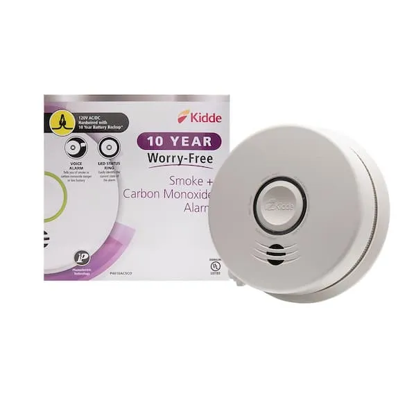 Kidde P4010ACSCO AC Hardwired Combination Carbon Monoxide & Photoelectric Smoke Alarm