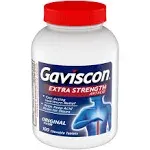 Gaviscon Antacid Extra Strength, Chewable Tablets, Original - 100 Count