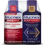 Mucinex Sinus-Max Severe Congestion/Pain & Nightshift Sinus Medicine