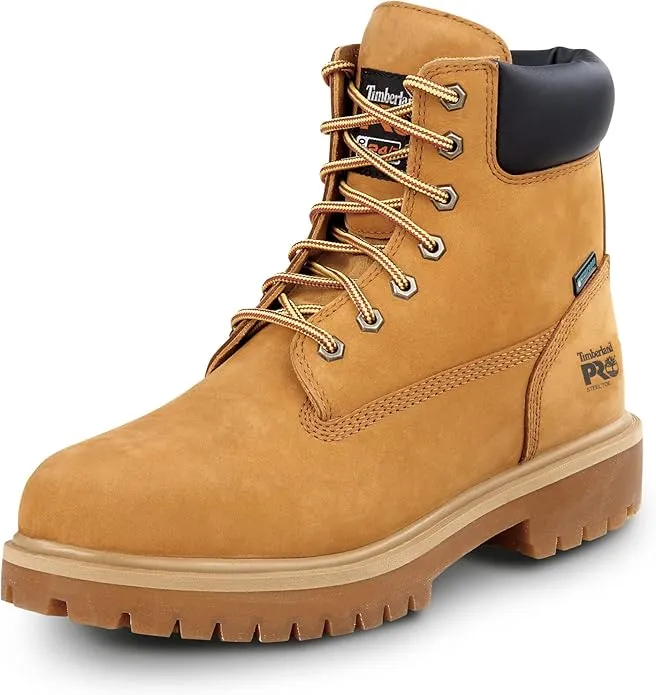 Timberland PRO  6IN Direct Attach Men's, Wheat, Steel Toe, EH, MaxTRAX Slip Resistant, WP Boot (12.0 M)