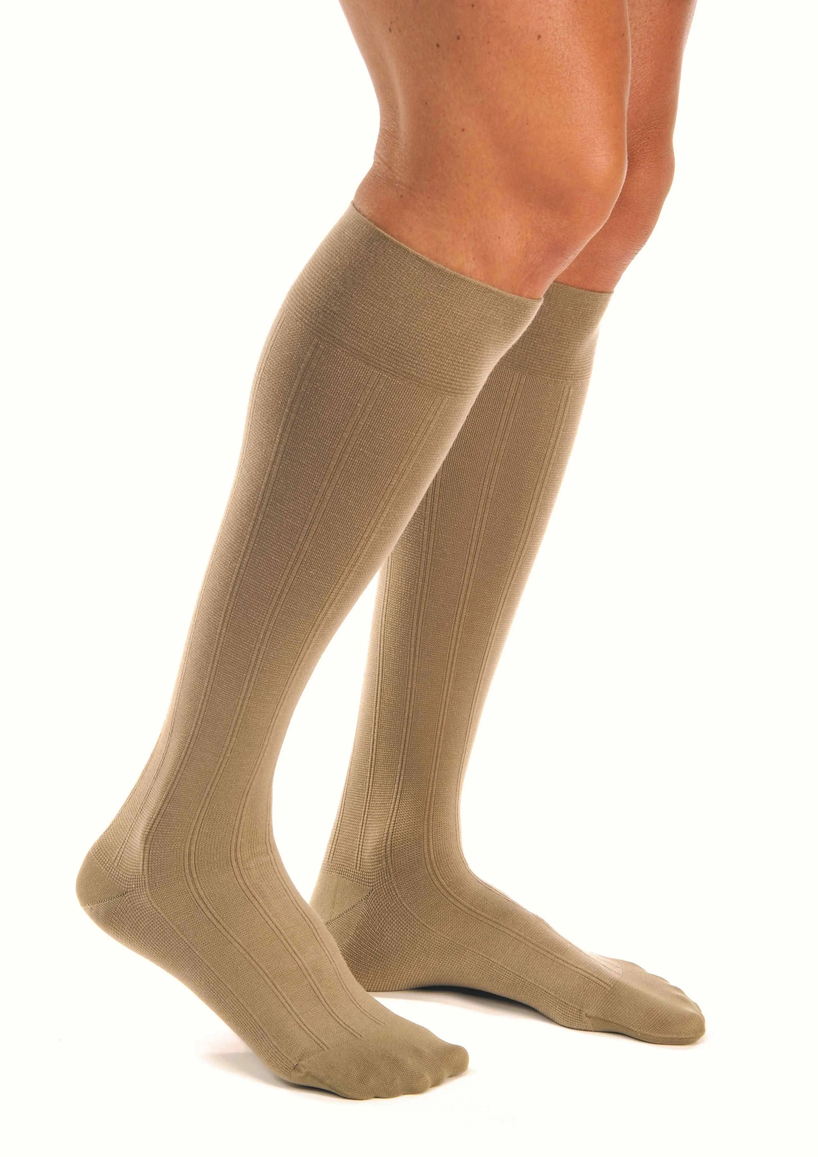 JOBST 113117 forMen Casual Compression Sock, 20-30mmHg, Knee High, Black, Medium