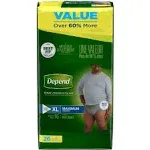 Depend FIT-Flex Incontinence Men Maximum Absorbency Underwear, XL, Gray - 26 pack