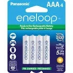 Panasonic Bk-4mcca4ba Eneloop Batteries (AAA: 4 PK)