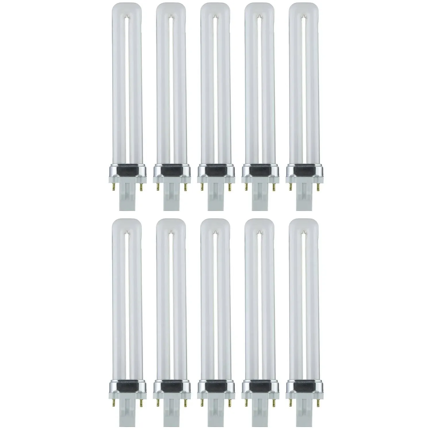 Sunlite PL13/SP65K/10PK 2-Pin Fluorescent 13W 6500K Daylight U Shaped PL CFL Twin ...