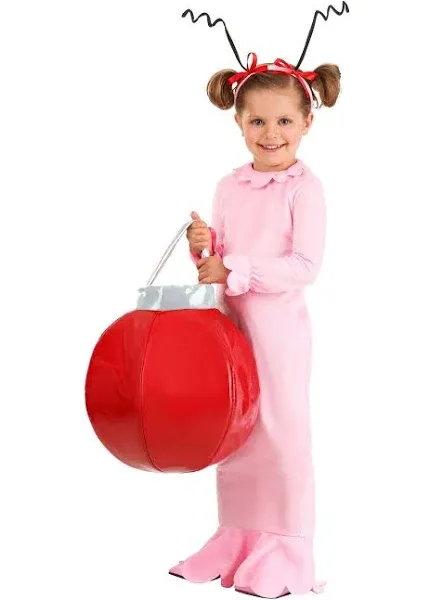 Dr. Seuss The Grinch Cindy Lou Who Costume for Toddler Girls, Girl's Pink ...