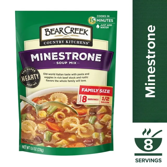 Bear Creek Country Kitchens Minestrone Soup Mix, 8.4 oz Pouch