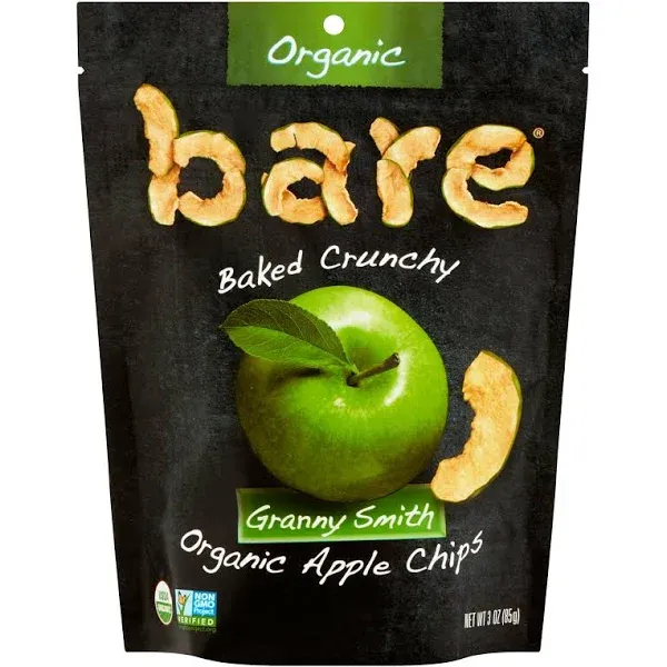 Bare Organic Granny Smith Apple Chips, 3 Ounce -- 12 per Case.