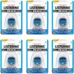 Listerine Ultraclean Dental Floss, Oral Care, Mint Flavored, 30 Yards (Pack of 6)