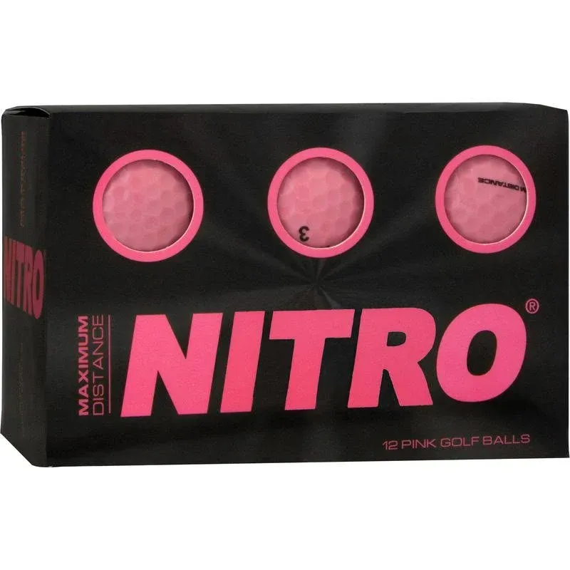 Nitro Maximum Distance Golf Ball (12-Pack) Pink