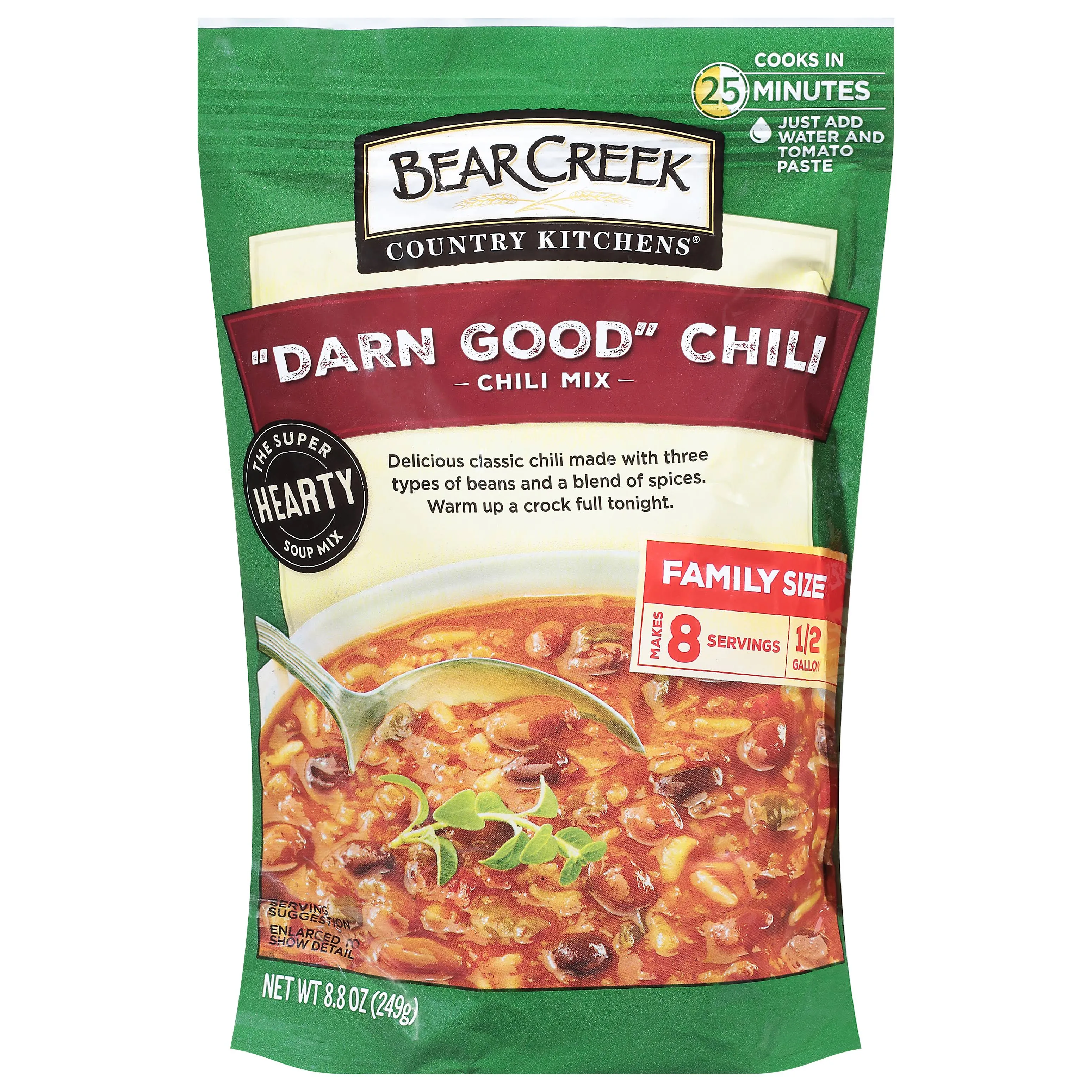 Bear Creek Chili Mix, Darn Good Chili, Family Size - 8.8 oz