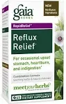 Gaia Herbs RapidRelief Reflux Relief Tablets, 45 Count