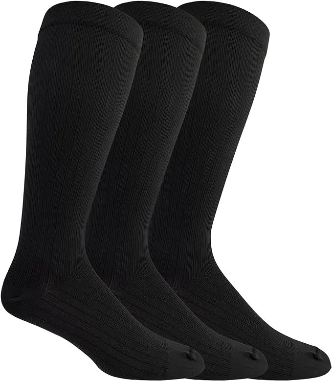 Dr. Scholl's Men's Graduated Compression Over the Calf Socks - 2 & 3 Pairs - Comfort Fatigue Relief