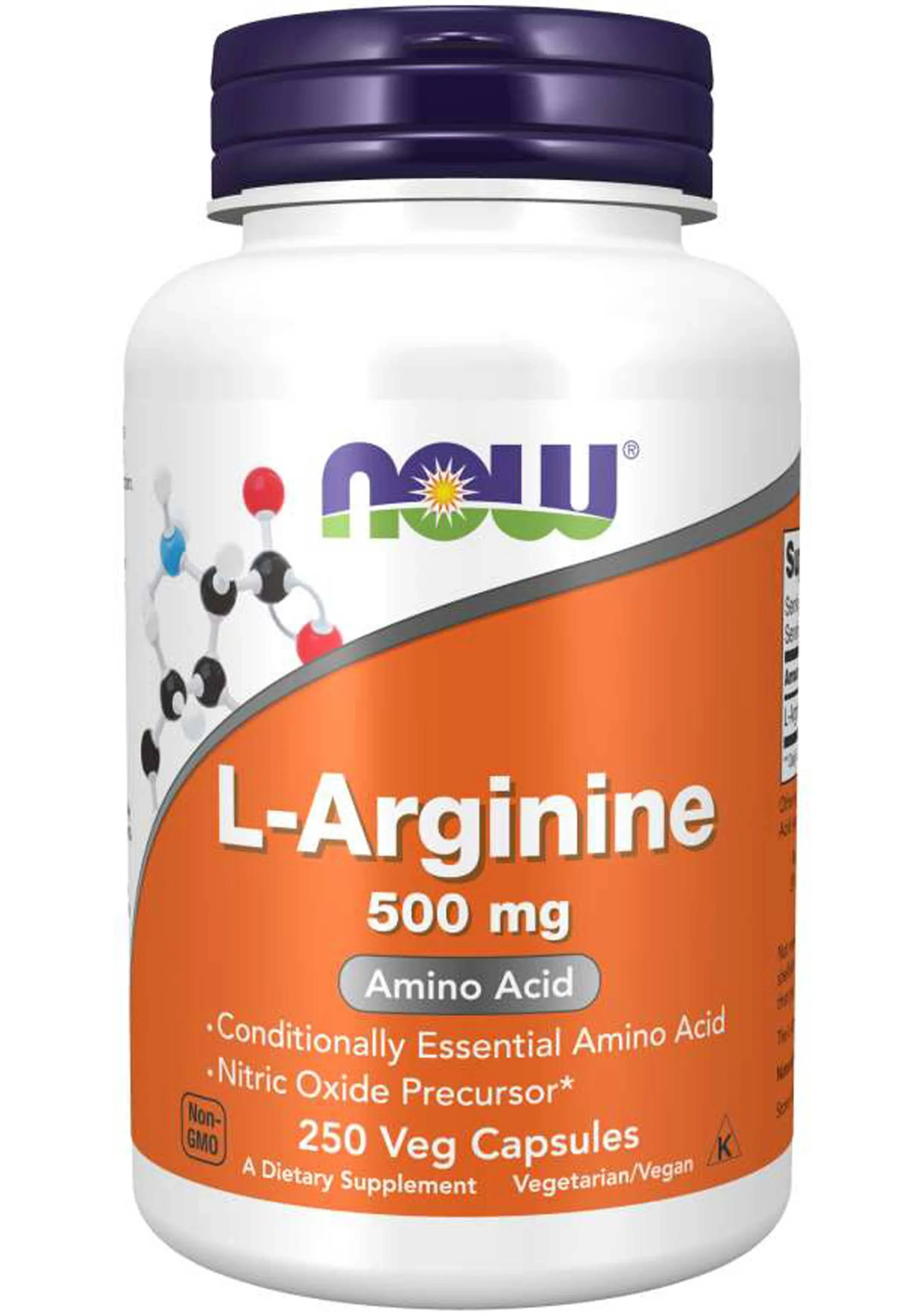 Now - L-Arginine 500 mg - 250 Capsules