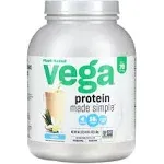 Vega Protein Made Simple Protein Powder, Vanilla - Stevia Free, Vegan, Plant Based, Healthy, Gluten Free, Pea Protein for Women and Men, 2.2 lbs (Packaging May Vary)