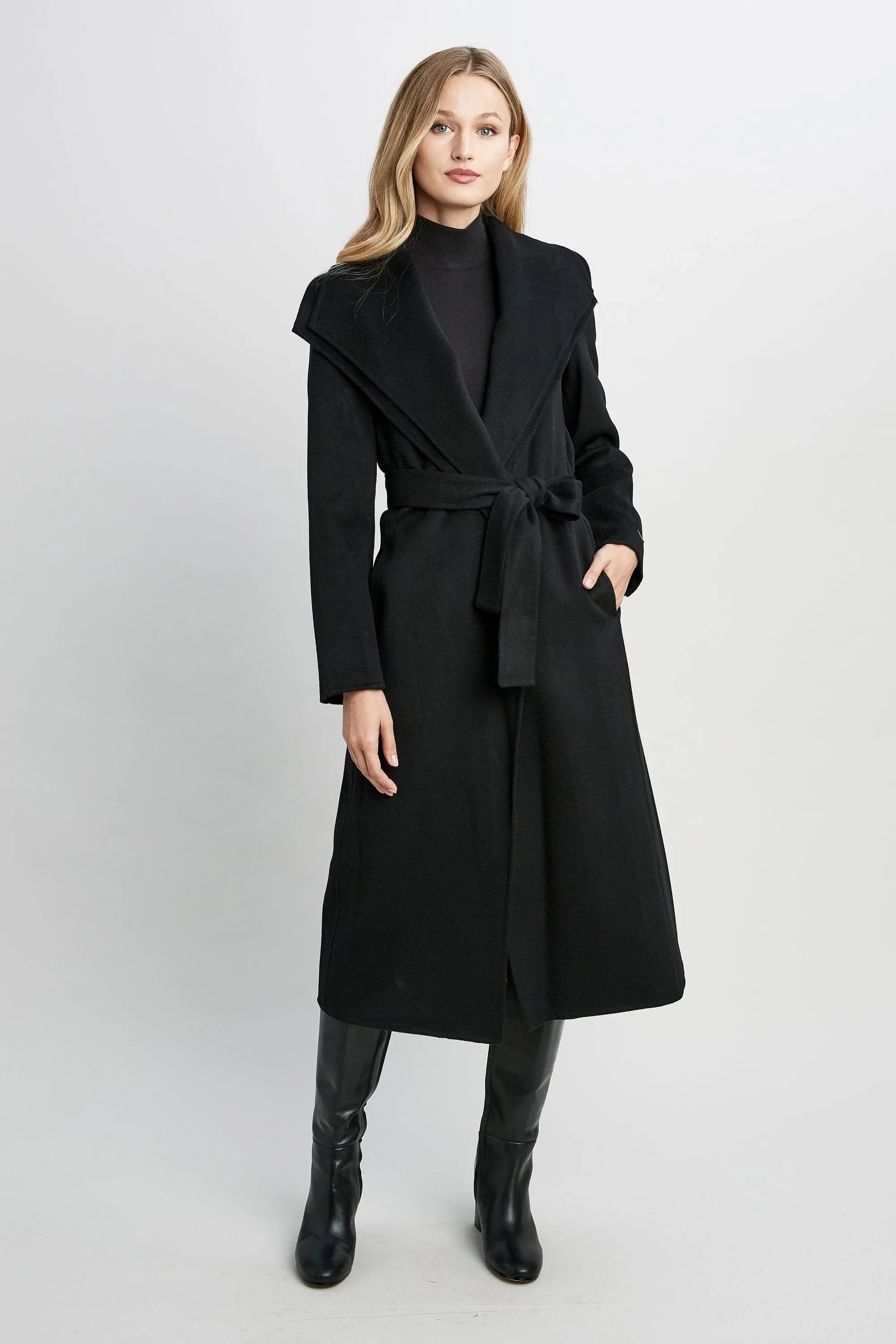 Tahari Women's Wool Blend Wrap Coat