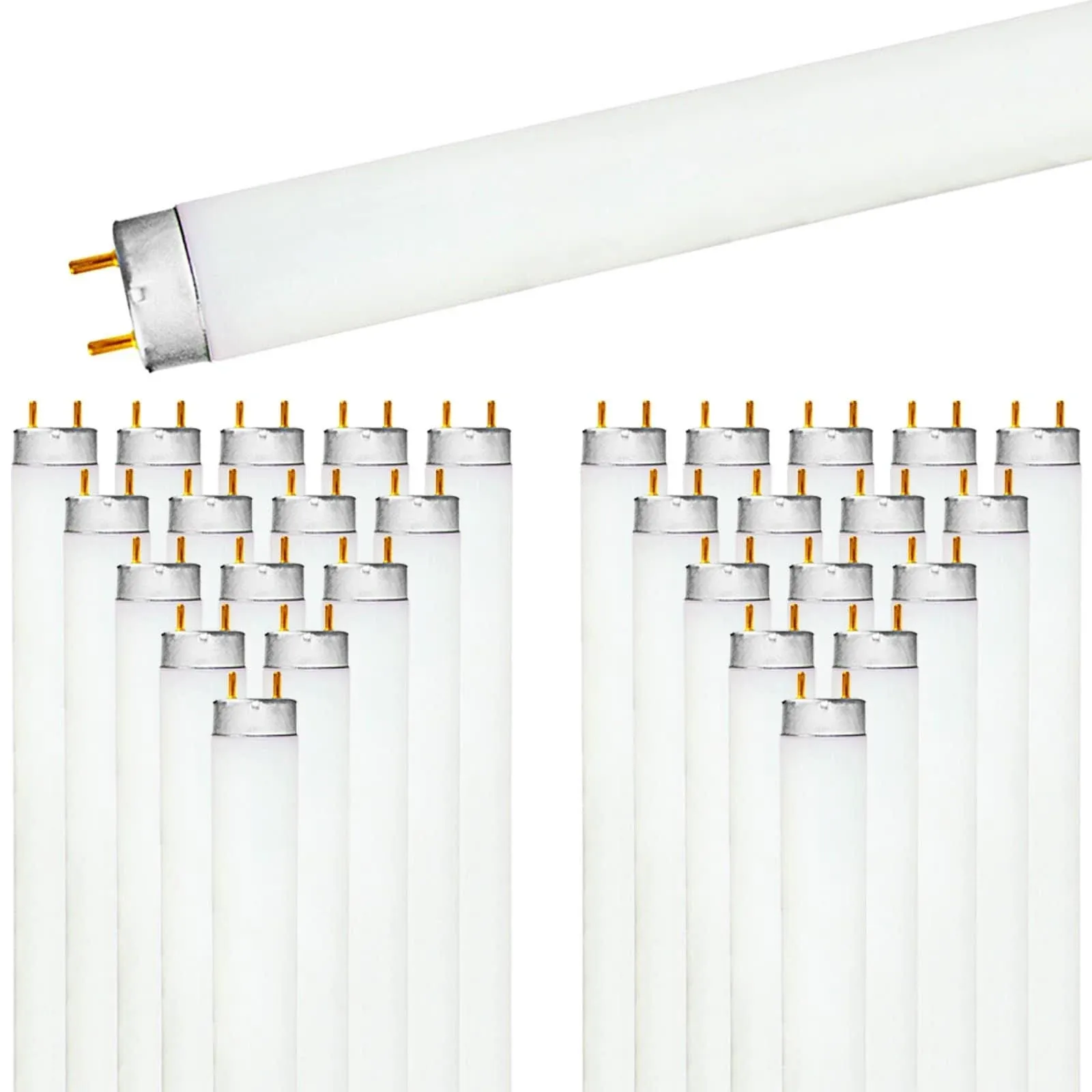 LUXRITE 30-Pack F32T8/841 32W 48 Inch T8 Fluorescent Tube Light Bulb, 4100K Cool White, 2800 Lumens, G13 Medium Bi-Pin Base, LR20732