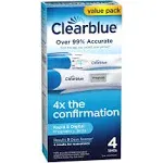 Clearblue Pregnancy Test Combo Pack, 4ct - Digital with Smart Countdown & Rapid Detection - Value Pack