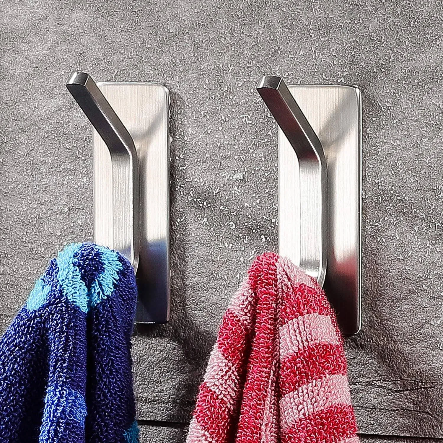 Taozun Towel Hook - Self Adhesive Hooks Bathroom Hooks Stainless Steel Robe Coat ...