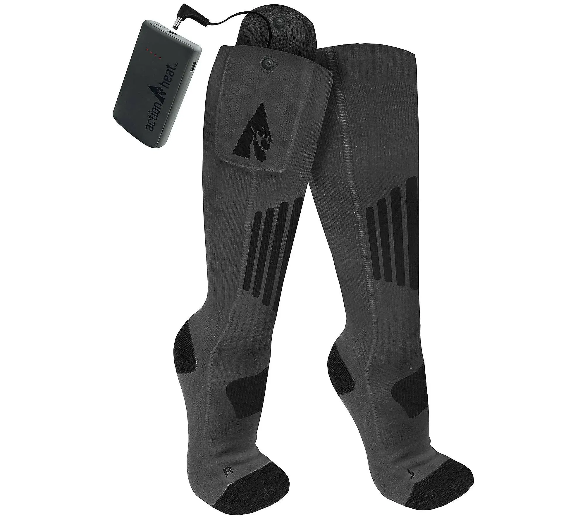 ActionHeat Wool 3.7V Rechargeable Heated Socks 2.0 with Remote - L/XL