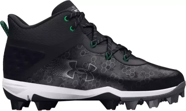 Under Armour Boys' Harper 8 Mid RM Jr. Baseball Cleats - Black, 1.5