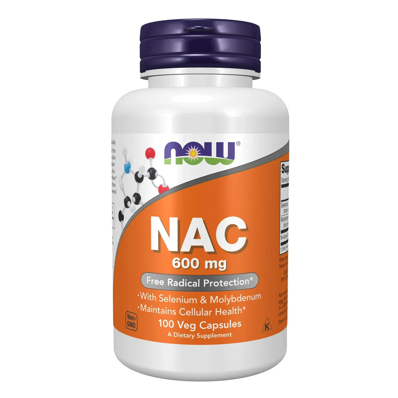 Now NAC, 600 mg, Veg Capsules - 100 veg capsules