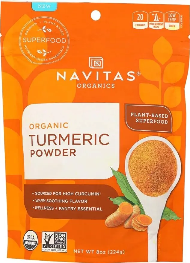 Navitas Organics Turmeric Powder, 8 oz. Bag, 45 Servings — Organic, Non-GMO, Gluten-Free…