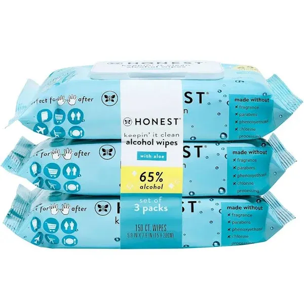 The Honest Company Alcohol Wipes - 150 Count