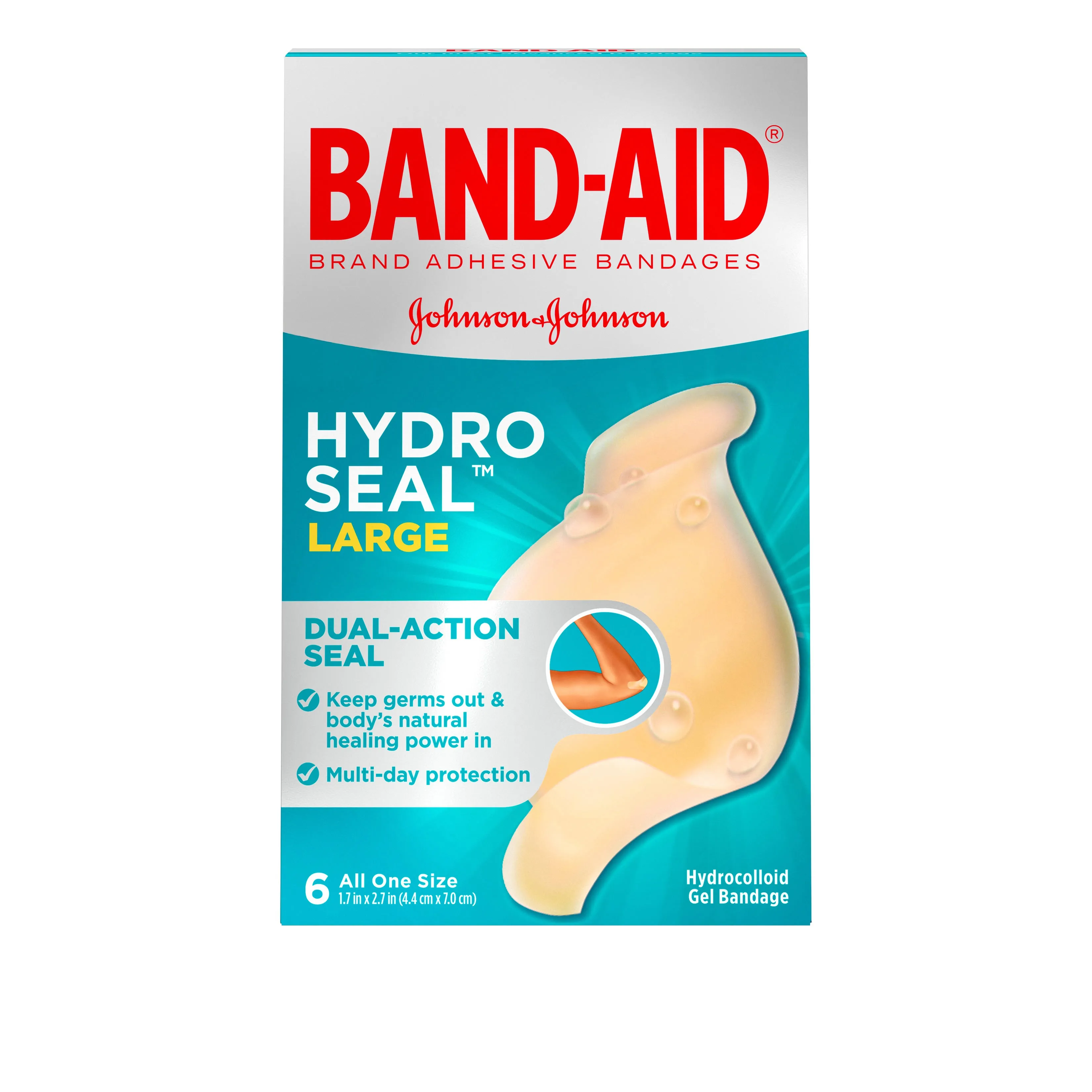 Band-Aid Brand Hydro Seal Bandages Large, 6 Count