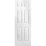 Masonite 28 in. x 80 in. Primed Textured 6-Panel Hollow Core Composite Interior Door Slab with Bore 61087