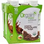 Orgain Organic Nutrition Nutritional Shake Creamy Chocolate Fudge