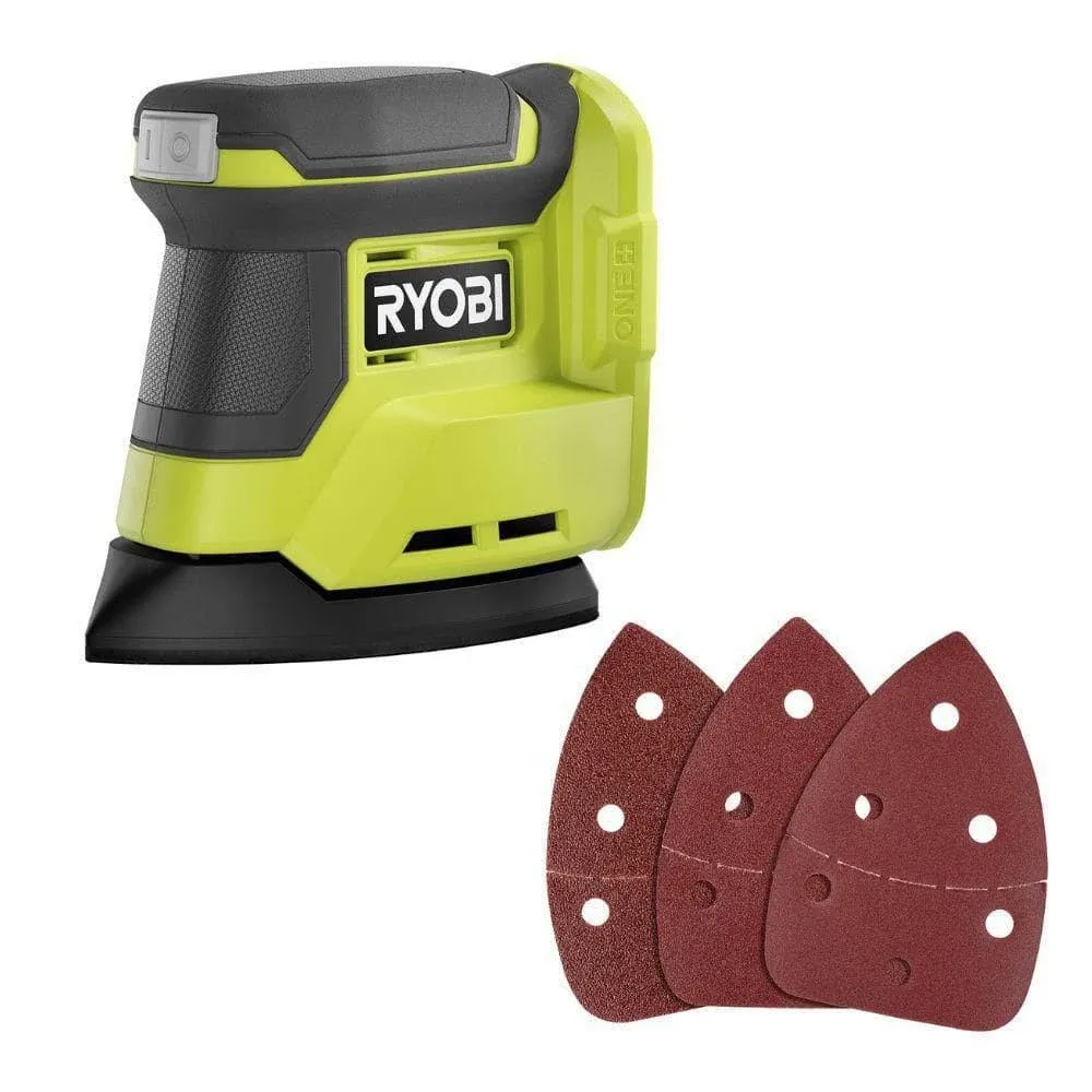 New Ryobi PCL416B ONE+ 18V Cordless Corner Cat Finish Sander w/ 3 Sanding Sheets