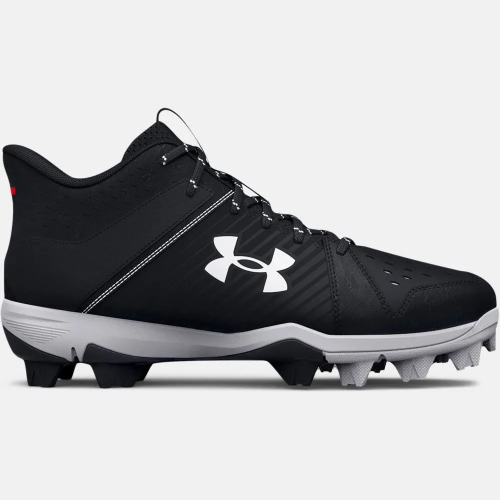 Under Armour Boys' Leadoff Mid Junior Rubber Molded Cleat Baseball Shoe