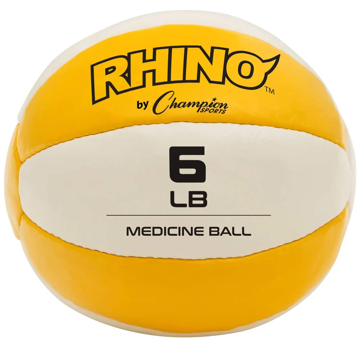 Champion Sports 6 lb Rhino Leather Medicine Ball