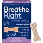 Breathe Right Nasal Strips, Drug Free, Calming Lavender Scent - 26 strips