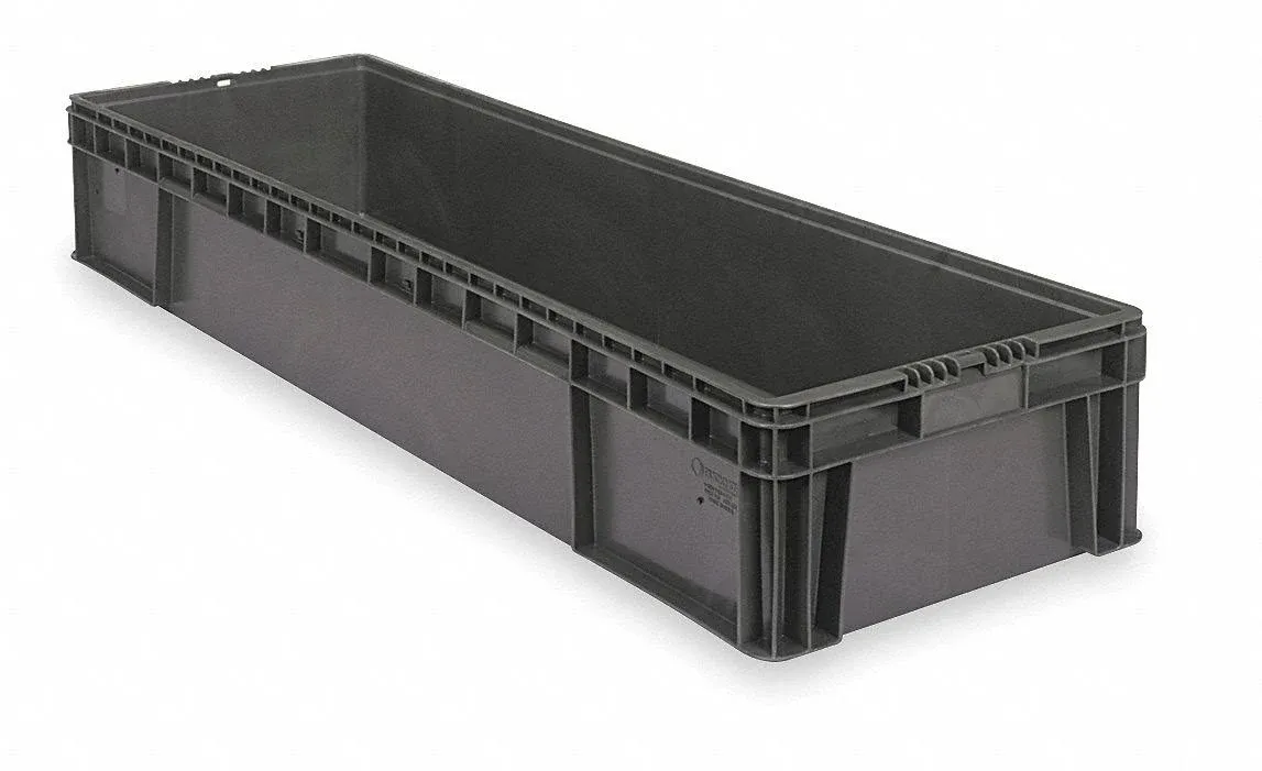 Buckhorn Straight Wall Container Gray Solid HDPE MPN:SW4815080201000