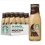 Starbucks Frappuccino Coffee Drink, Mocha, 13.7 fl oz Bottles (12 Pack)