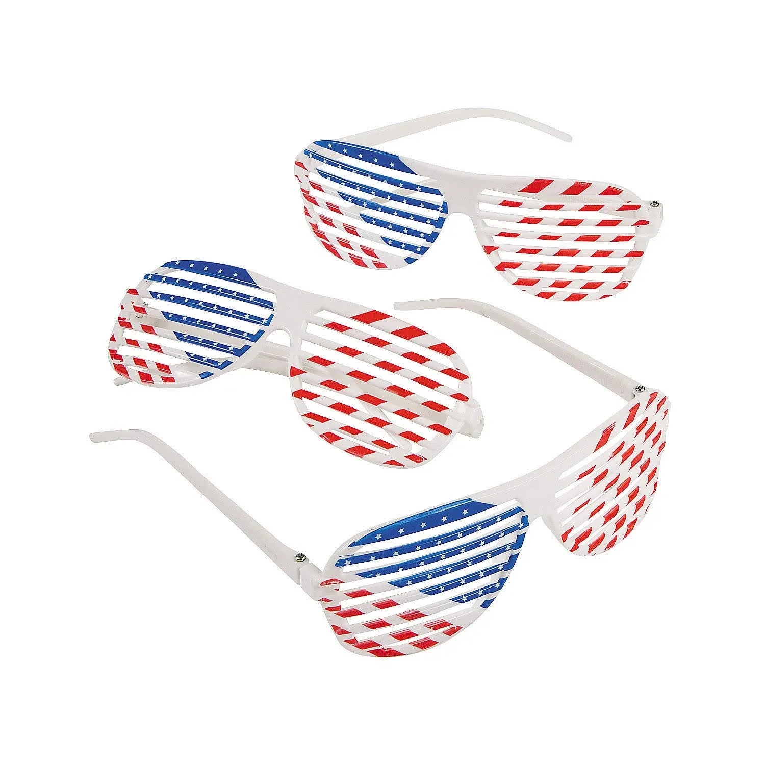 Patriotic Shutter Glasses, 12 Pc., Apparel Accessories, 12 Pieces