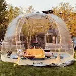 Alvantor Pop Up Bubble Tent - 12’ x 12’ Instant Igloo Tent - 8-10 Person Screen House for Patios - Large Oversize Weather Proof Pod - Cold